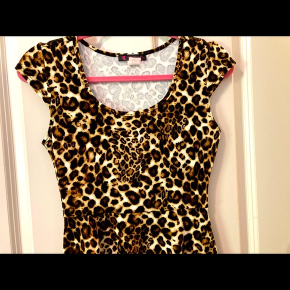 Myth Leopard Print Mini Dress Size Medium - Picture 3 of 3